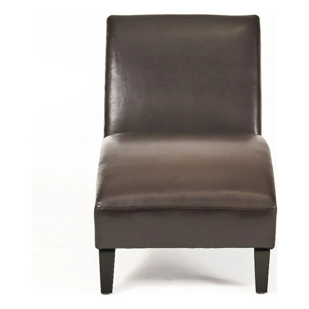 Brown Bonded Faux Leather Chaise Lounge N946