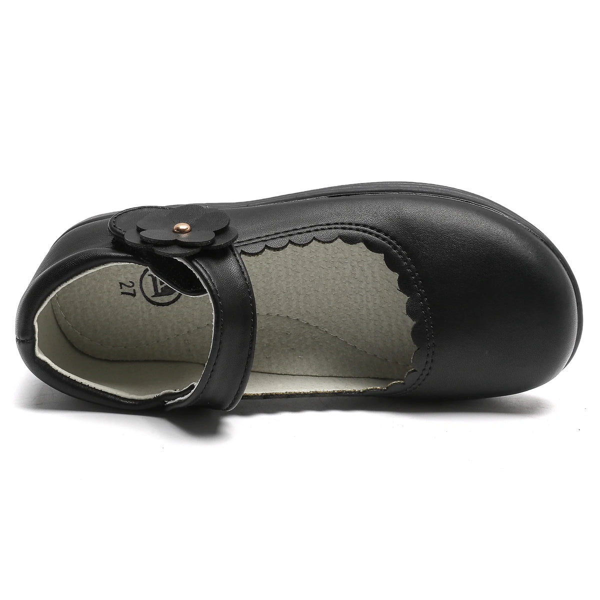 Black Mary Jane Flat School Uniform Shoes R70558