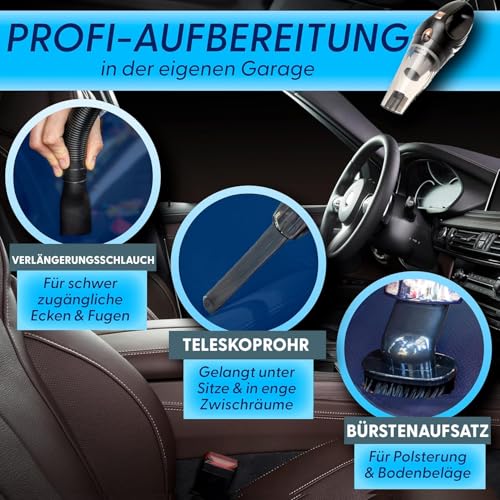 Portable Handheld Car Vacuum Cleaner with 16ft Cord, Bag, and Attachments H164091
