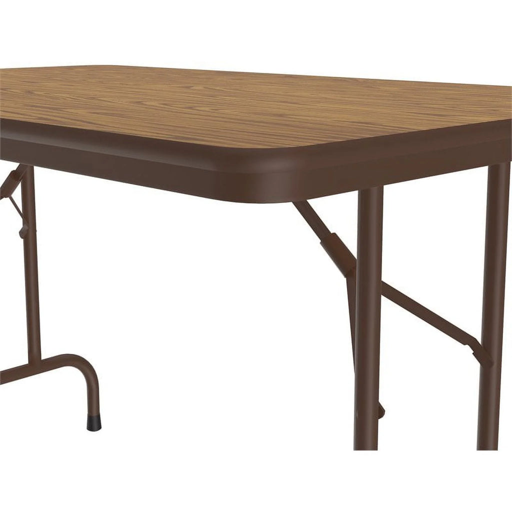 30"W x 48"D Metal & Wood Folding Table Y91000
