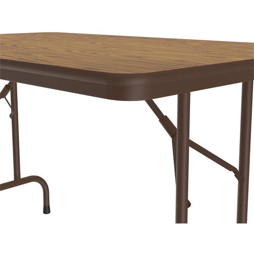 30"W x 48"D Metal & Wood Folding Table Y91000