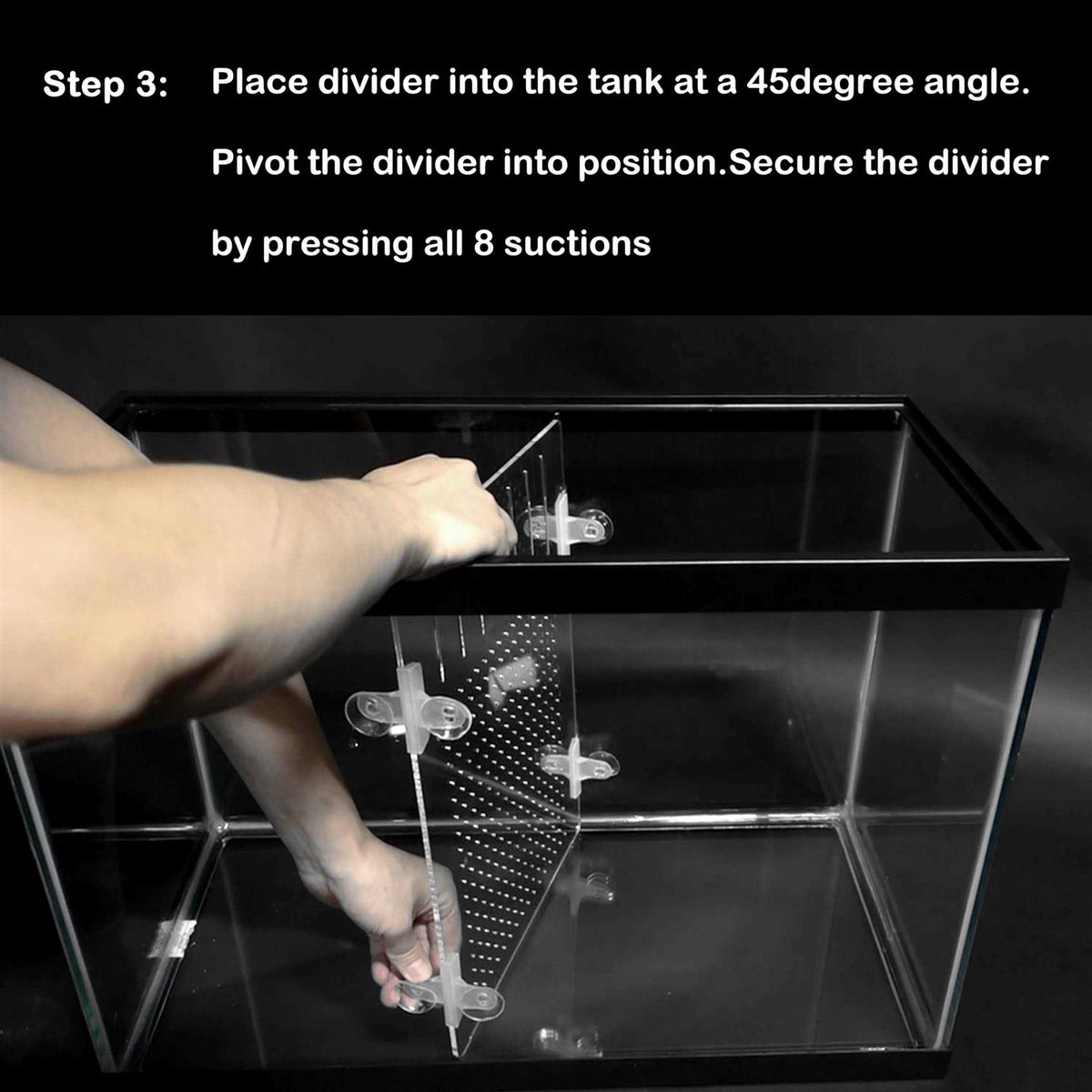 Acrylic Aquarium Divider Kit with Suction Cups K61618