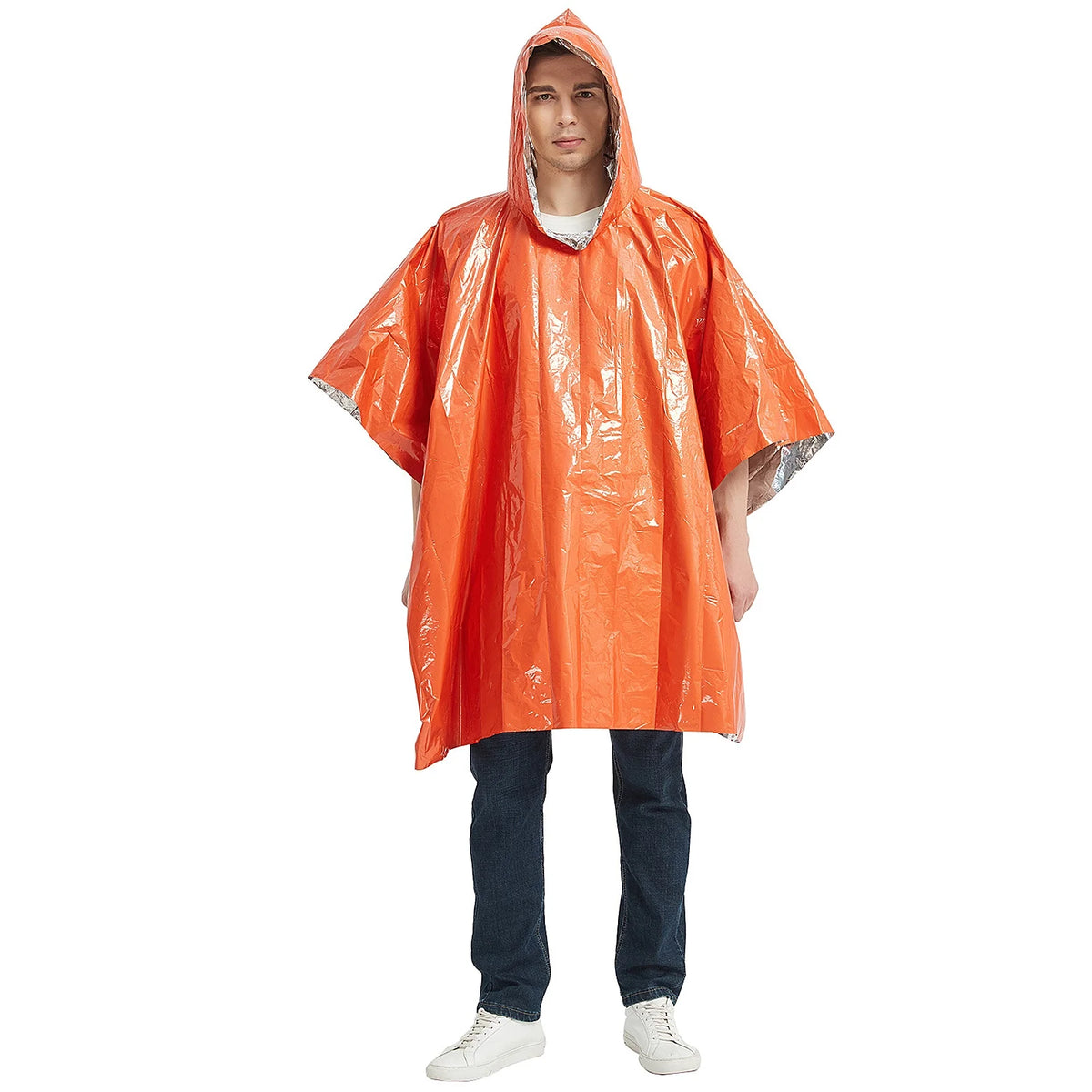 Waterproof Heat Reflective Thermal Poncho Raincoat with Sleeping Bag and Tent Shelter V28869