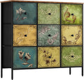 9 Fabric Drawer Dresser Storage Tower with Steel Frame Z69201
