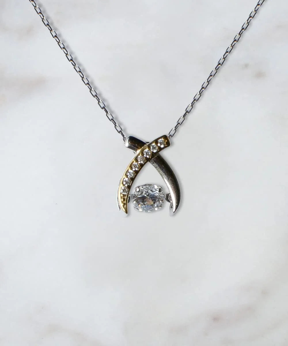 Wife Wishbone Dancing Necklace Q749141