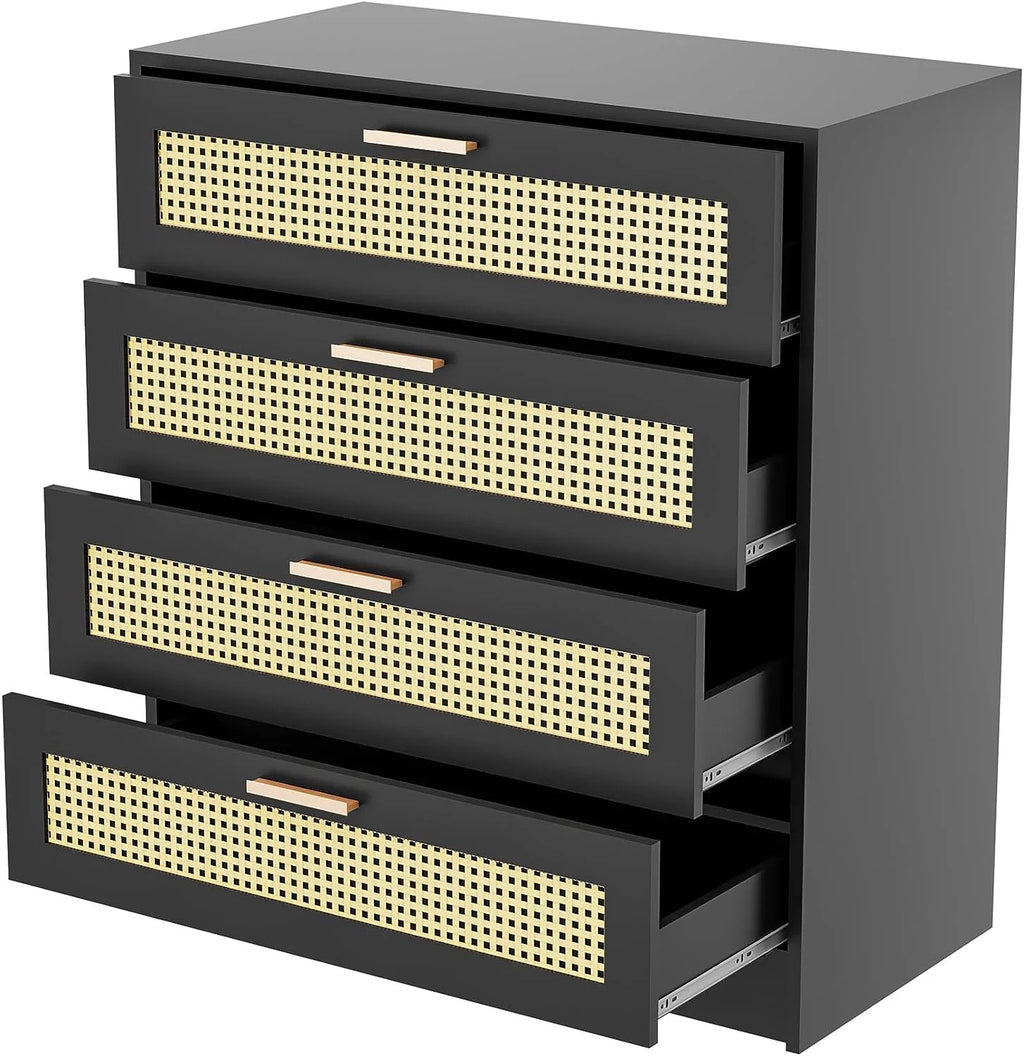 White 4 Drawer Wooden Dresser W3612