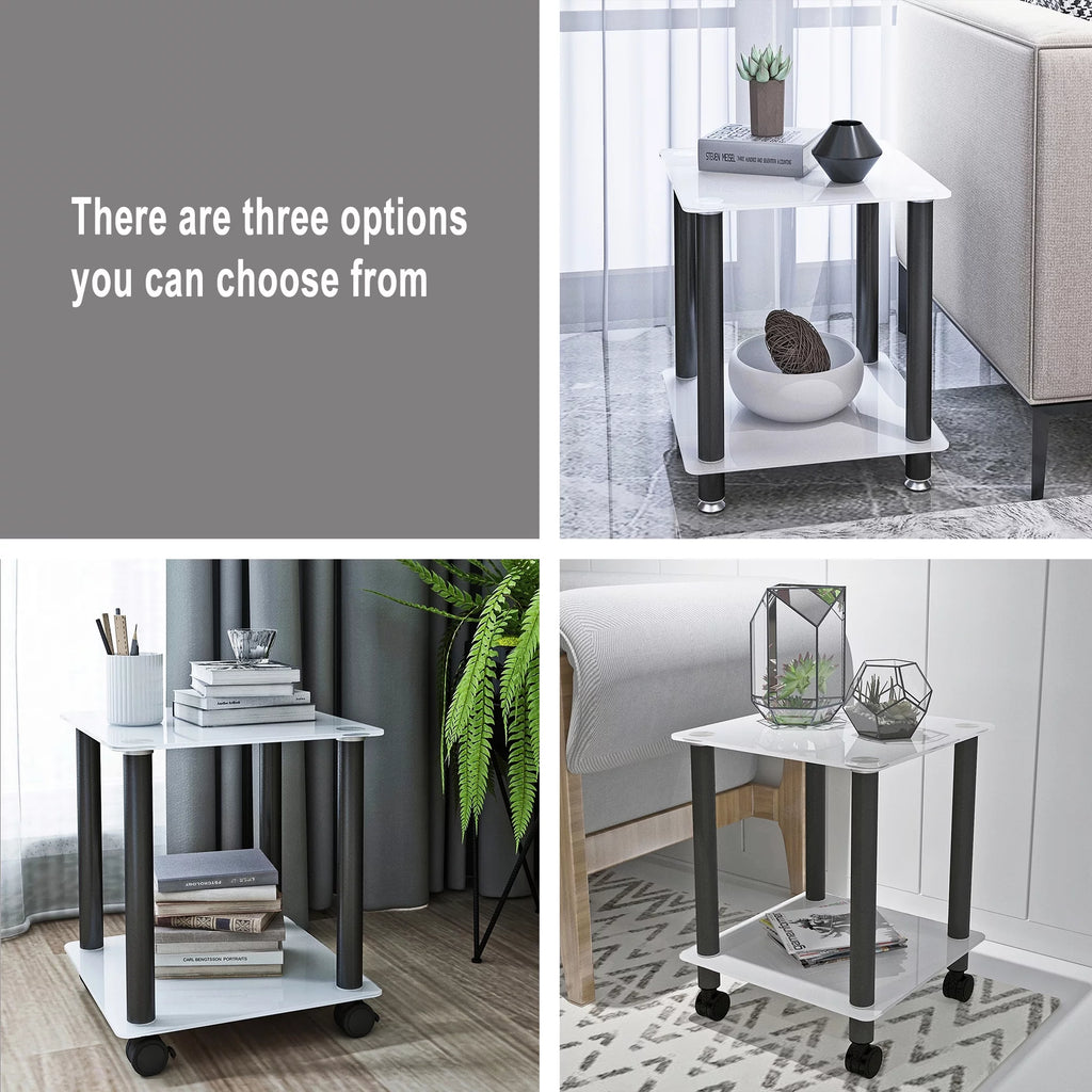 2-Tier Side Table with Storage Shelf M673310