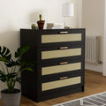 White 4 Drawer Wooden Dresser W3612