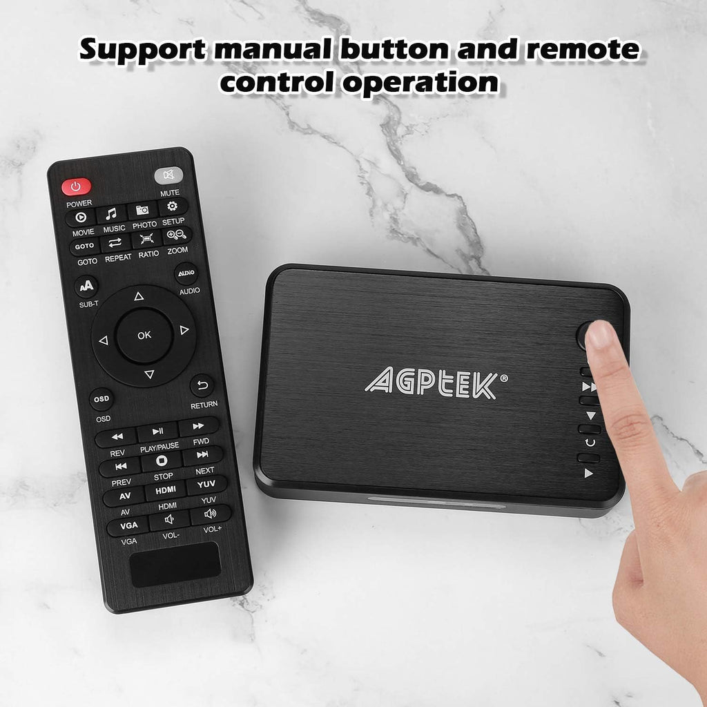 1080P Media Player with Remote Control Pack of 2 B497477