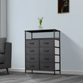 8 Drawer Fabric Dresser with Shelves V328