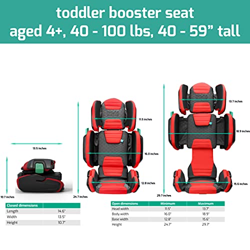 Slate Grey Foldable Highback Booster Car Seat F9110