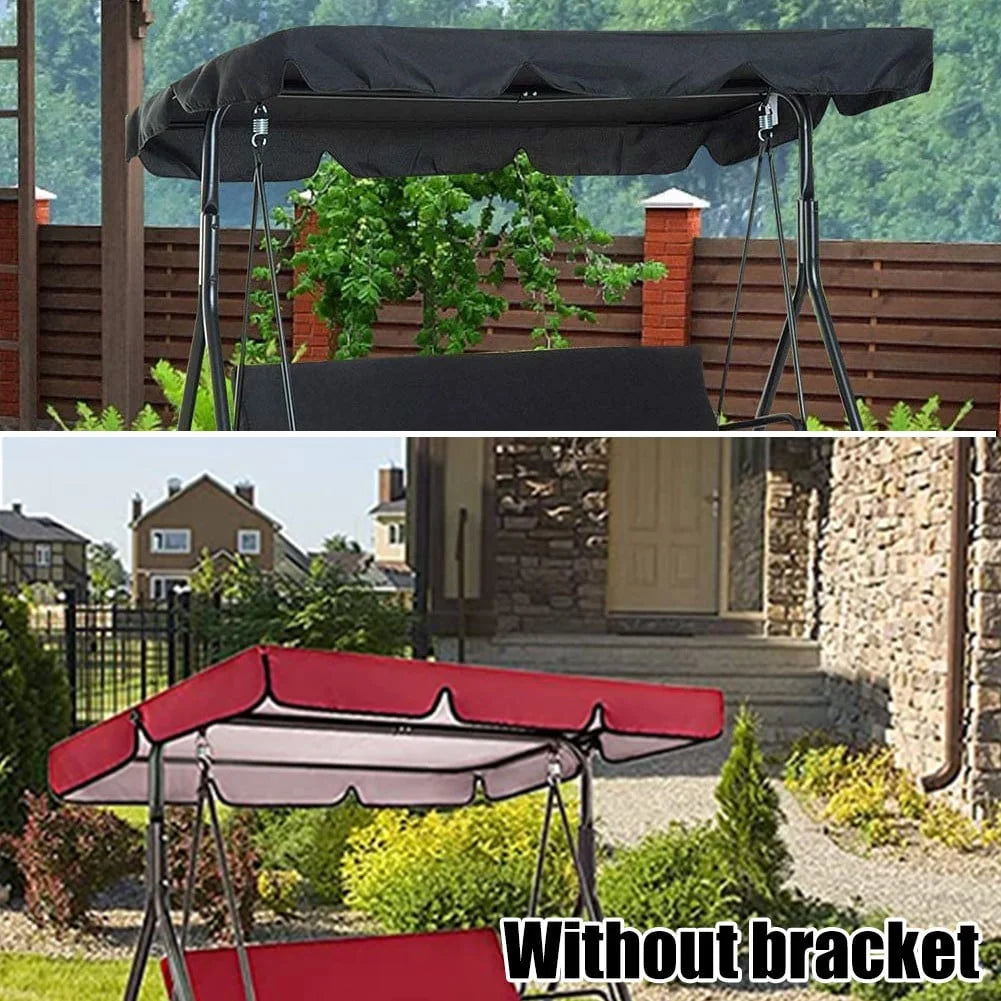 3-Person Metal Porch Swing Bench with Canopy G93465