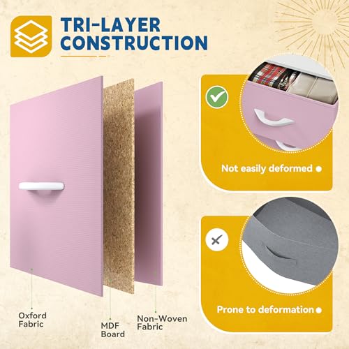 Pink Fabric 8 Drawer Dresser X632718