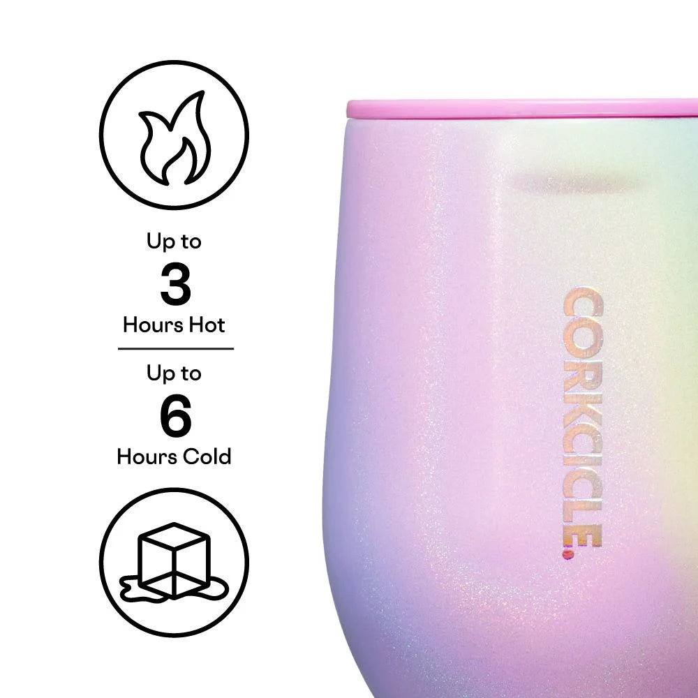Stemless Insulated Wine Glass Tumbler, Rainbow Unicorn, 12 oz – Stainless Steel H5142