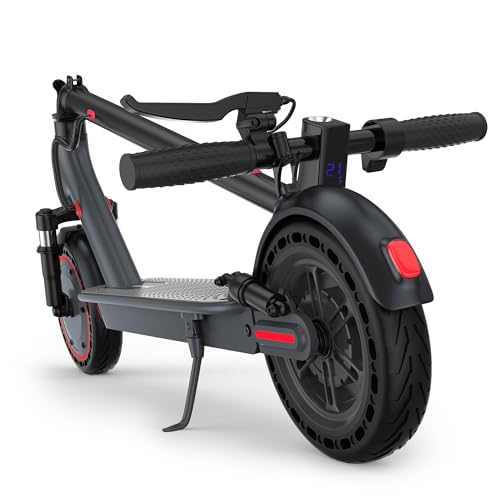 Folding Electric Scooter with 10" Solid Tires, 500W Motor, 22 Miles Long Range O861