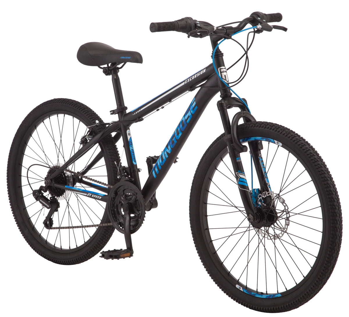 24-inch 21 Speed Black Mountain Bike A10906