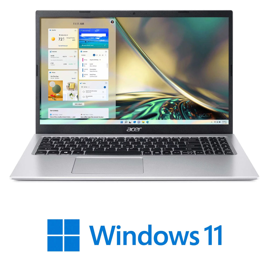 15.6" Full HD Display Intel Celeron N4500 4GB DDR4 128GB eMMC Pure Silver Windows 11 Home Laptop V6240