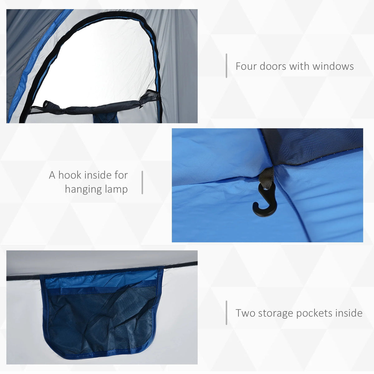 4 Person Pop Up Tent with Windows and Doors I3203