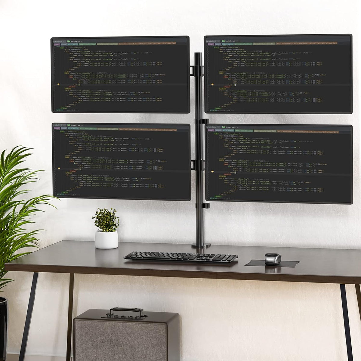 Quad Monitor Desk Mount, Black, Pack of 2 M44311