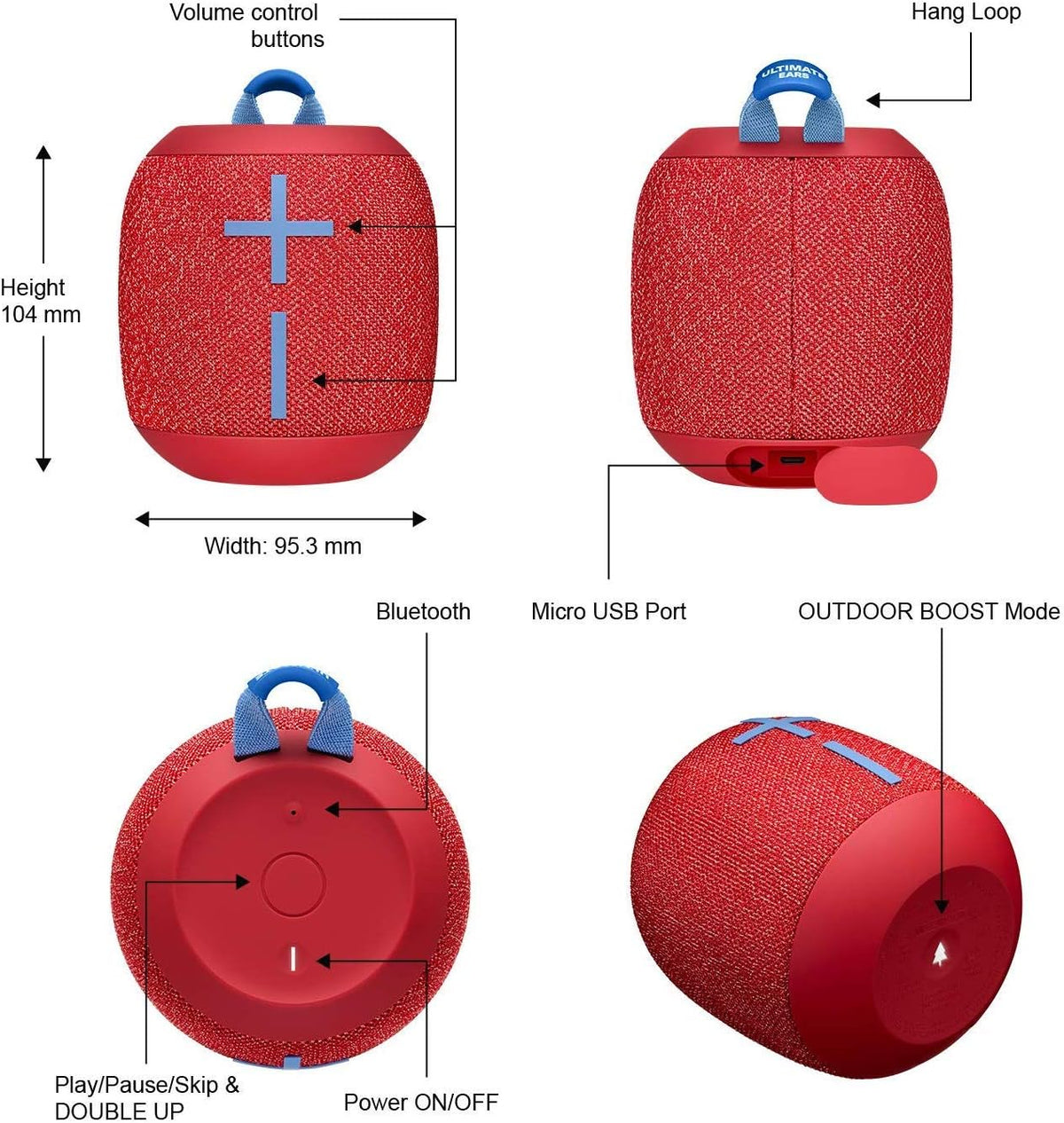 Pack of 2 Portable Bluetooth Speaker (Renewed) N284