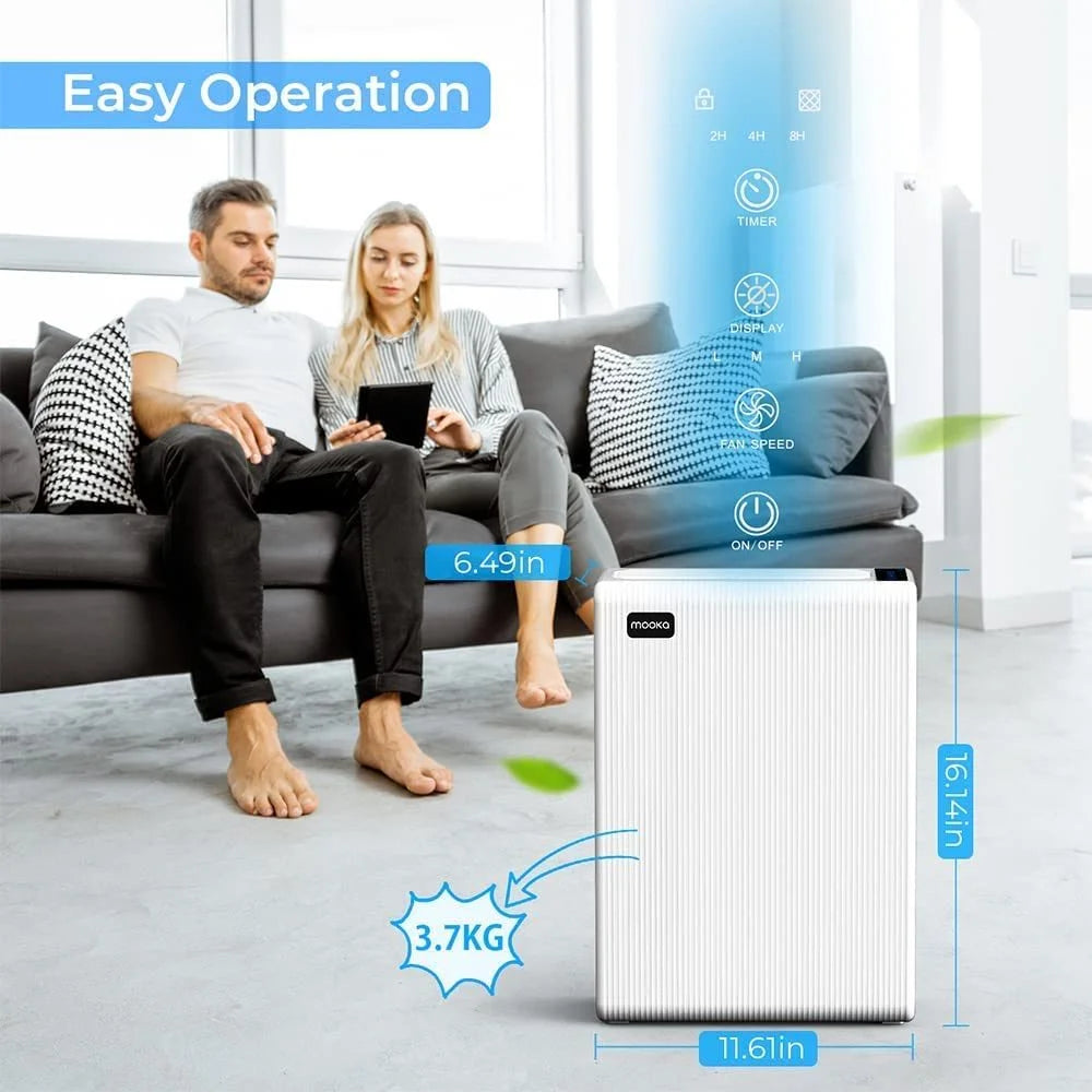 H13 HEPA Air Filter for Home Large Room up to 969ft² G948
