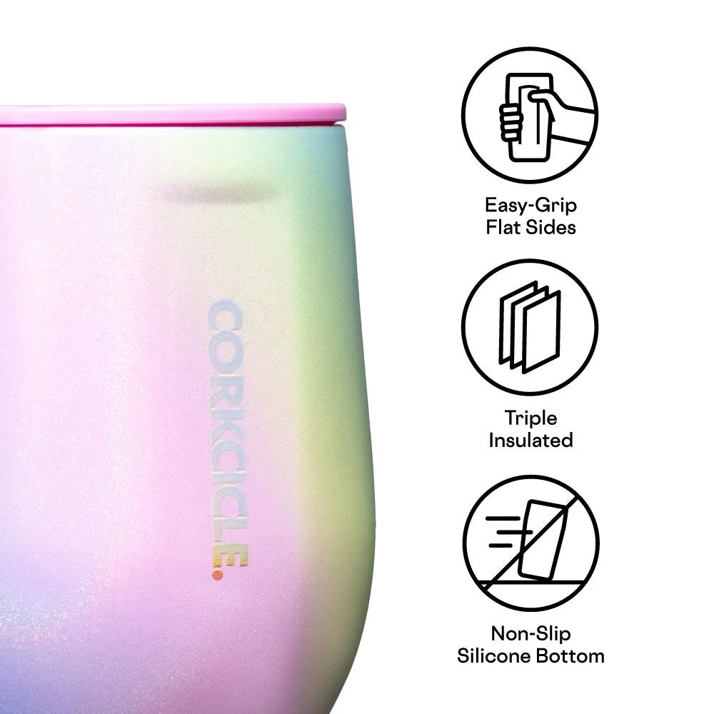 Stemless Insulated Wine Glass Tumbler, Rainbow Unicorn, 12 oz – Stainless Steel H5142