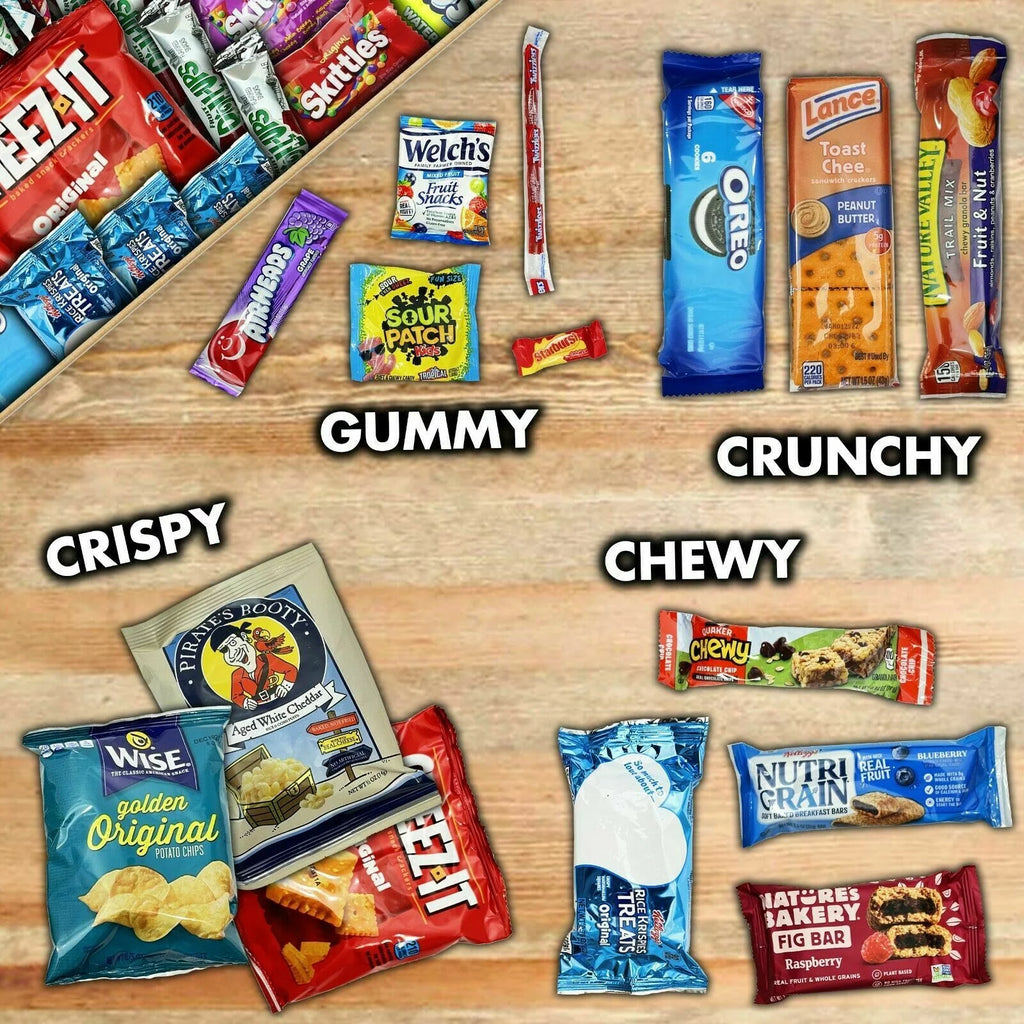 40 Snacks Variety Pack of Candy, Chips, Gummies N3700