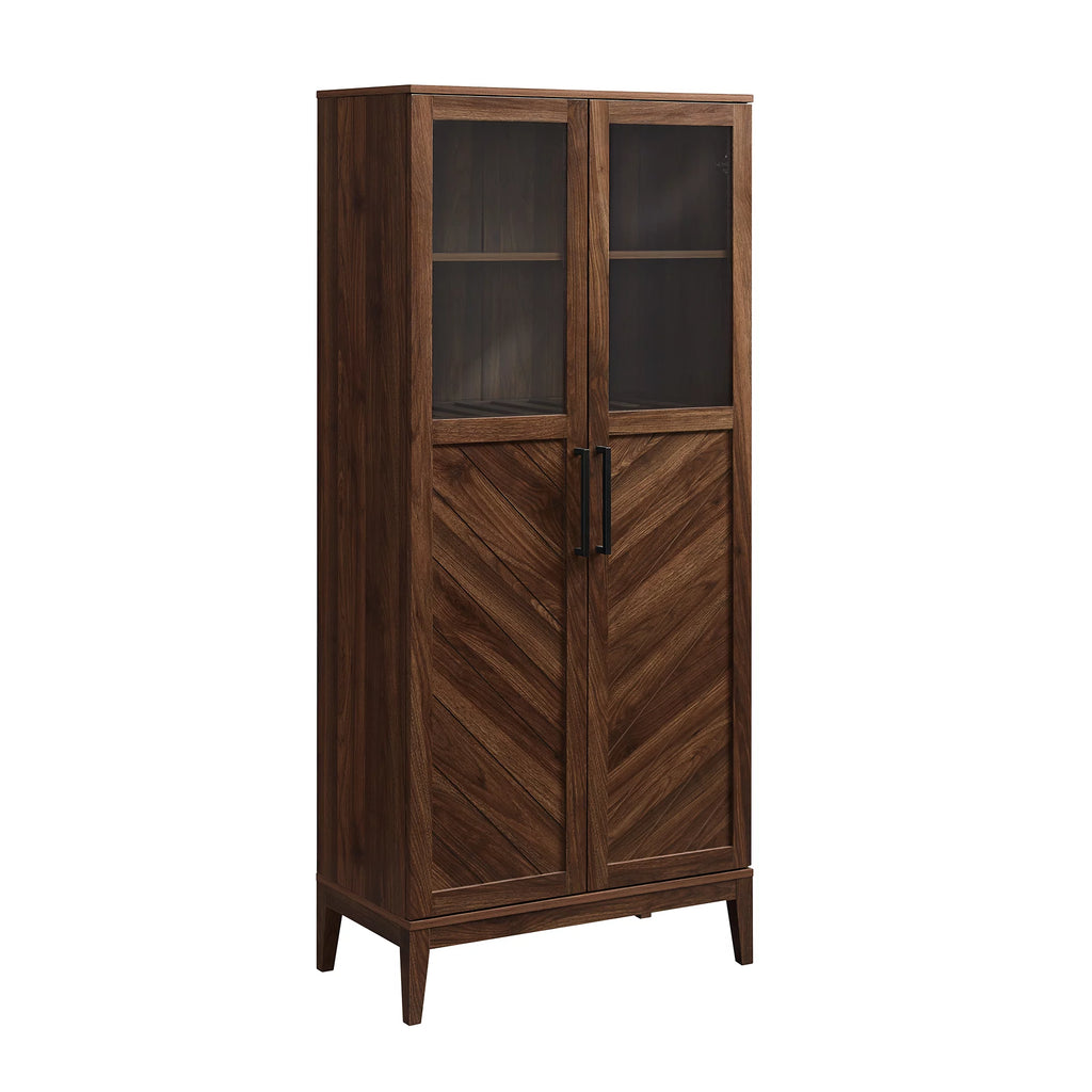 Dark Walnut 2-Door Storage Cabinet J34589