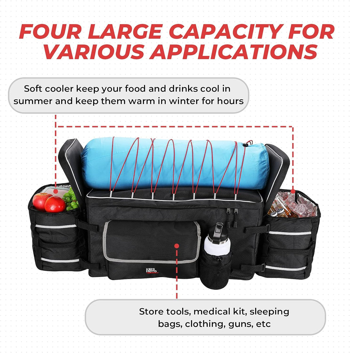 UTV Rear Cargo Storage Bag with Soft Cooler P82988