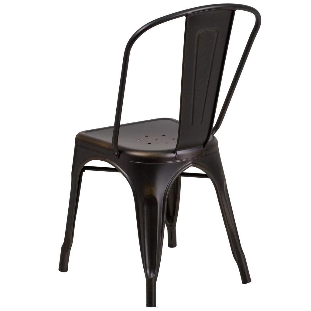Copper Stacking Metal Dining Chair X947