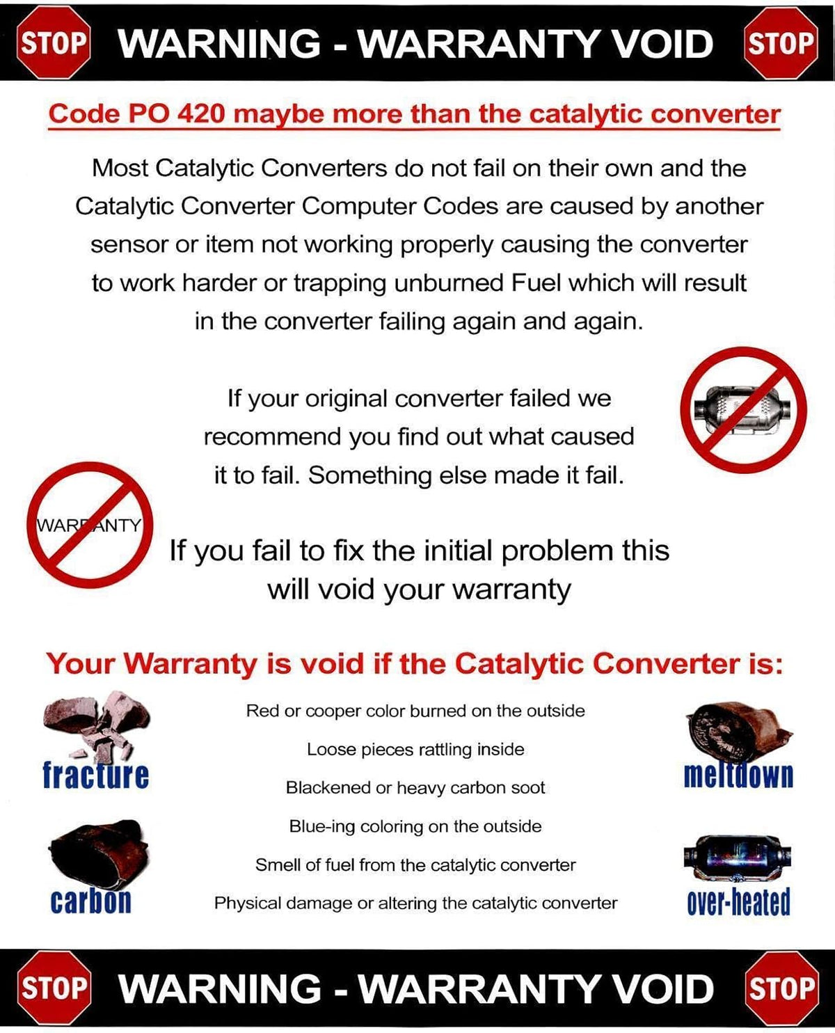 Front & Rear Manifold Catalytic Converter with Gaskets S2206