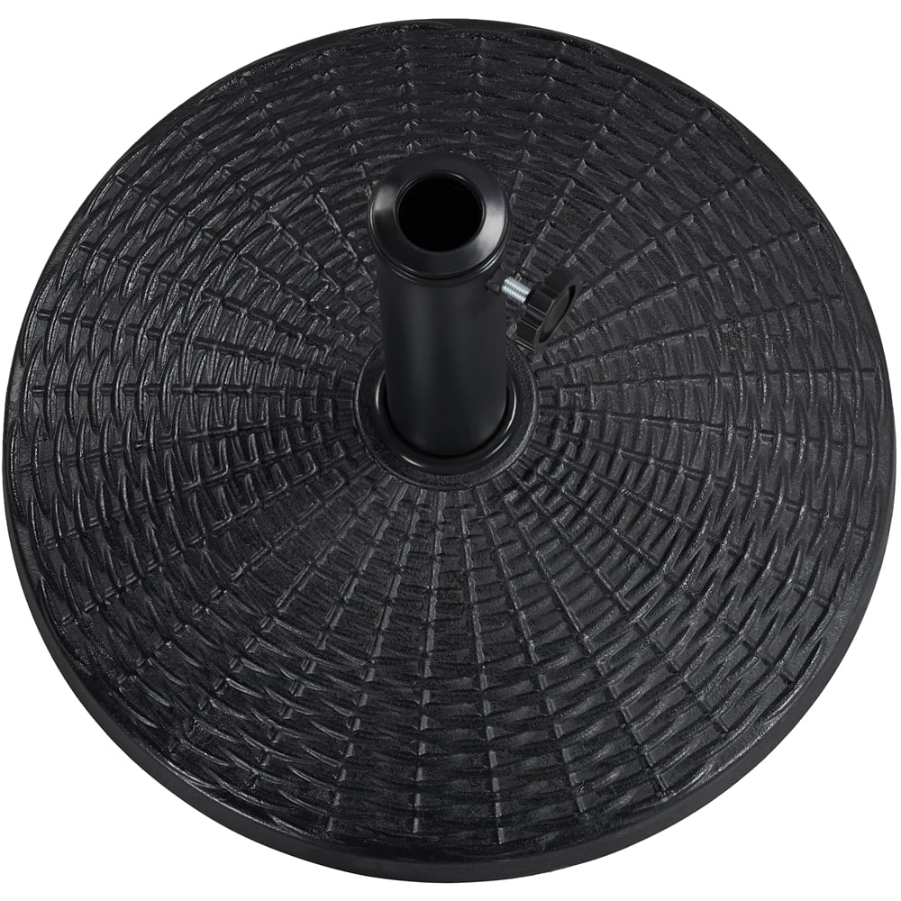 Black Round Resin and Iron Umbrella Base V375626