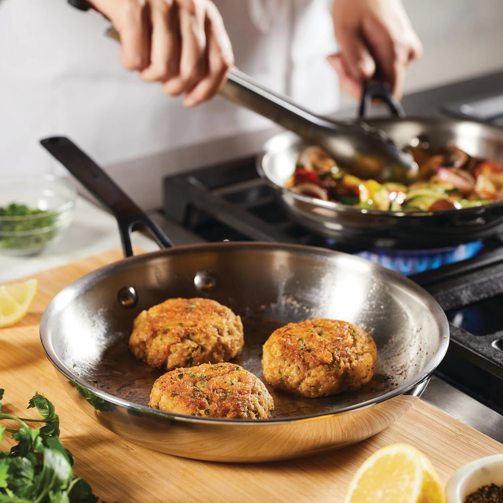 2 Piece Stainless Steel Induction Frying Pan Set C406