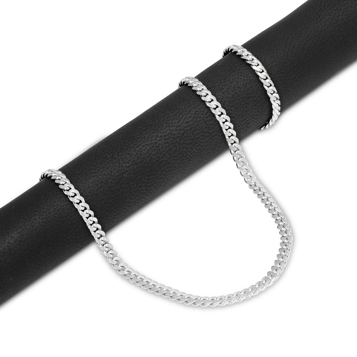 10k White Gold Miami Cuban Link Chain Pendant Necklace 16" - 30" B613