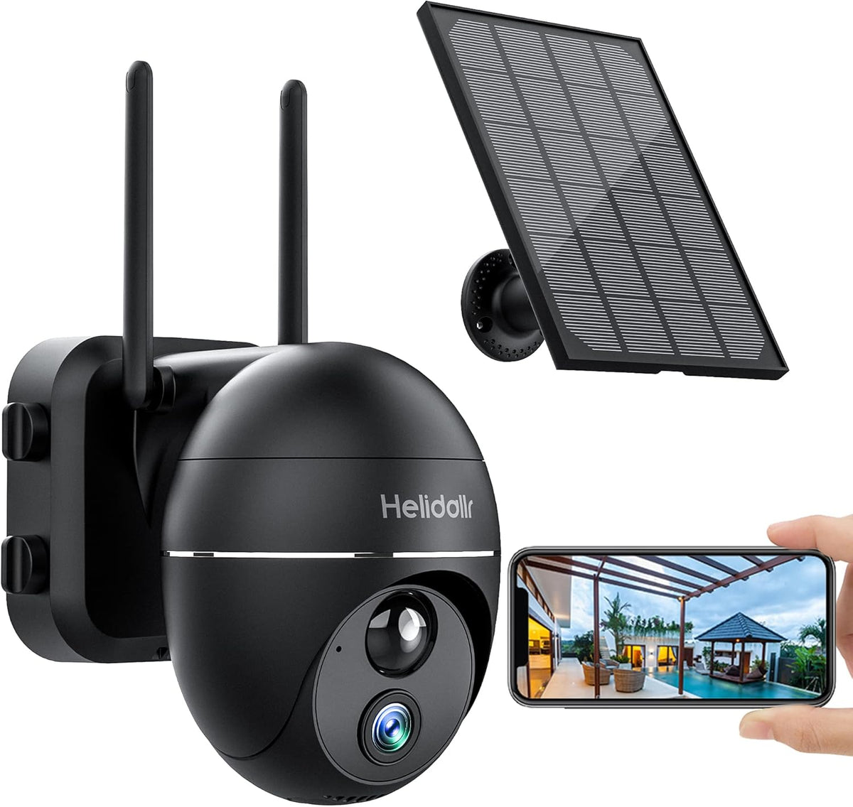 Outdoor Security Camera with Solar Panel O33220