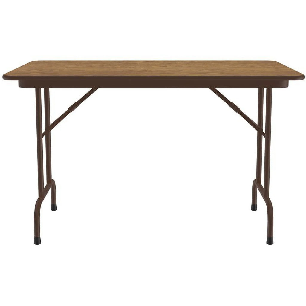 30"W x 48"D Metal & Wood Folding Table Y91000