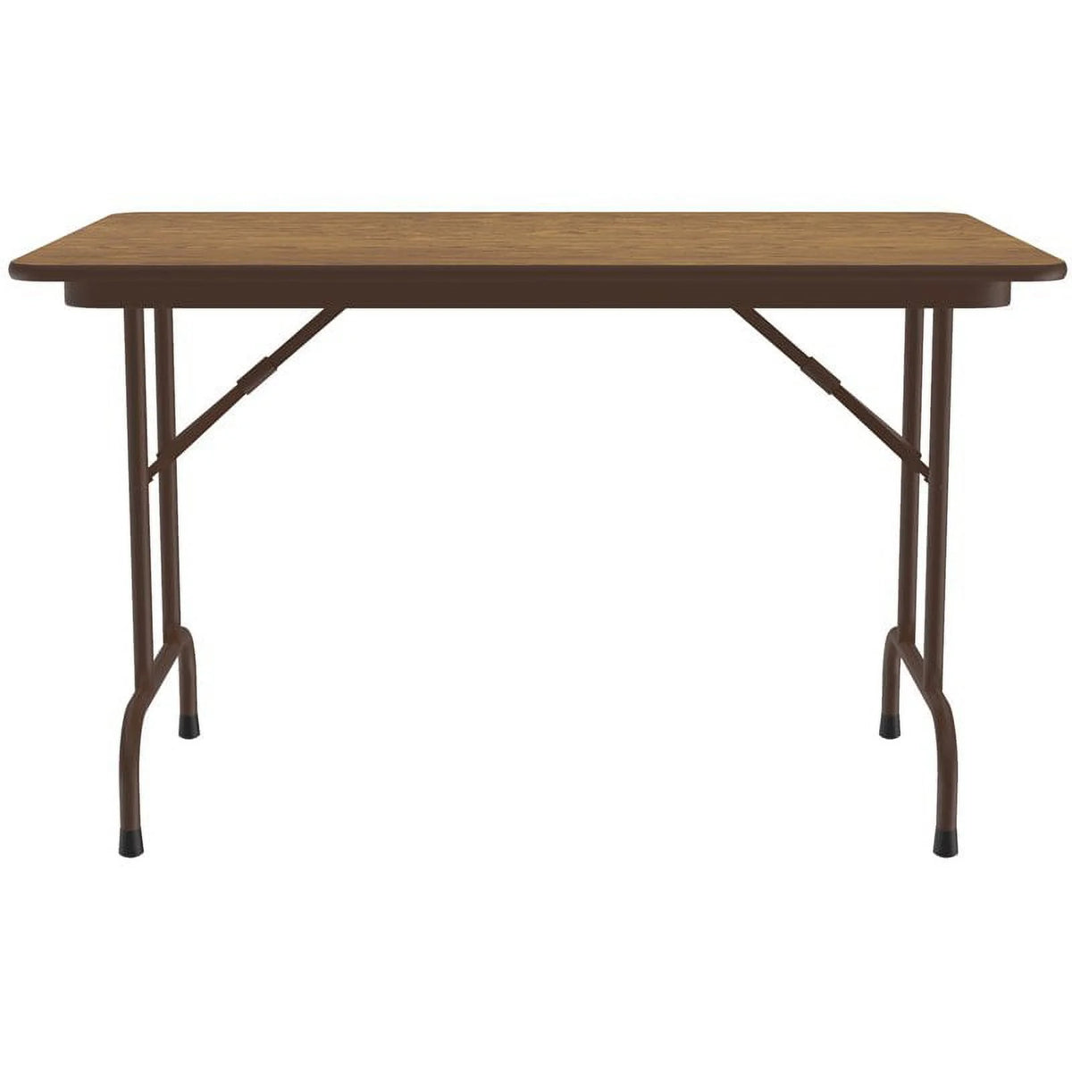 30"W x 48"D Metal & Wood Folding Table Y91000