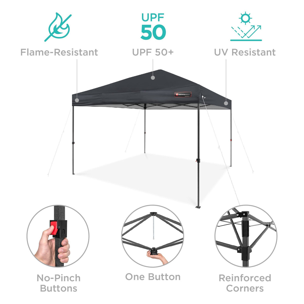 10x10ft Pop Up Canopy Tent with Wheeled Carry Case E8236