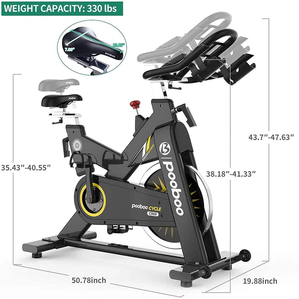 Commercial Exercise Bike Heavy Duty Belt Drive Stationary Indoor Cycling Bike K3875