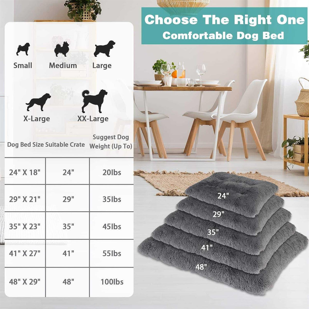 Plush Washable Anti-Slip Dog Bed S779731