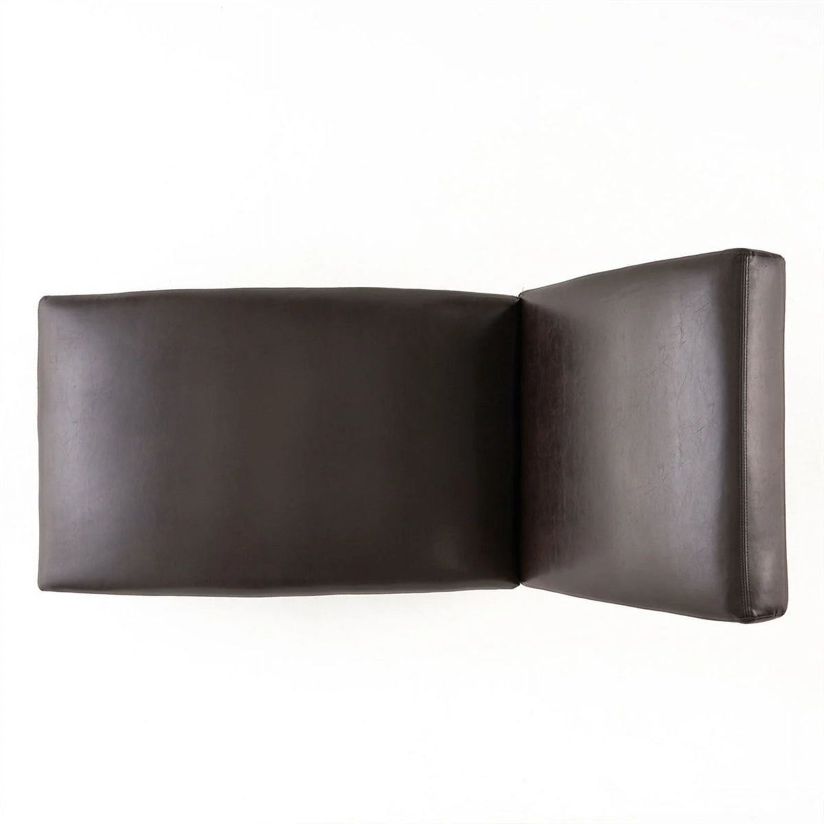 Brown Bonded Faux Leather Chaise Lounge N946
