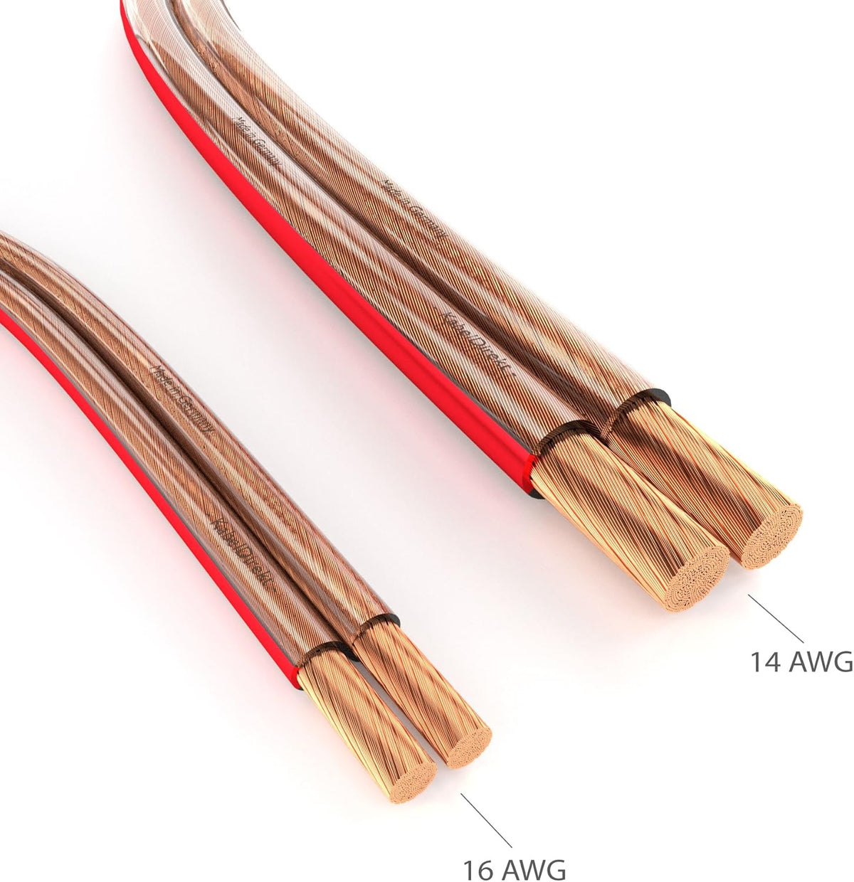 14 AWG Pure Copper Stereo Audio Speaker Wire, 100 feet, Pack of 2 F667622