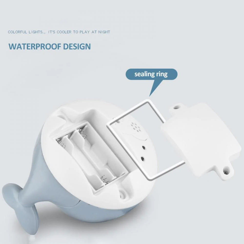 LED Bath Toys Whale Sprinkler Bathtub Toy X25695