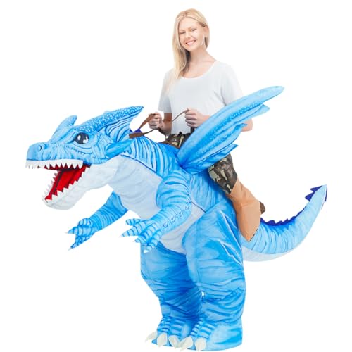 Inflatable Dragon Costume Adults 72IN and Inflatable Dinosaur Costume for Adult 72IN R427