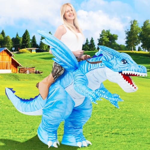 Inflatable Dragon Costume Adults 72IN and Inflatable Dinosaur Costume for Adult 72IN R427