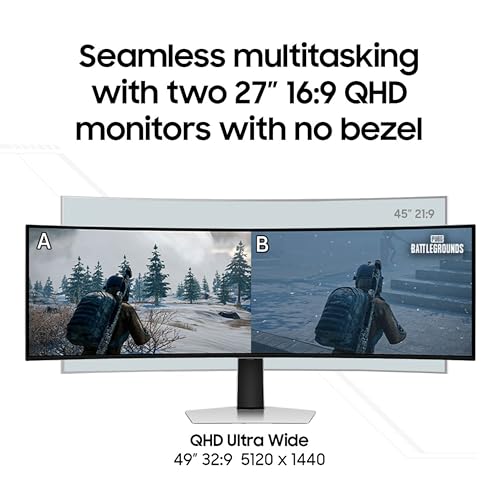 49" Curved OLED Gaming Monitor, 240Hz, 0.03ms, Height Adjustable Stand J47503