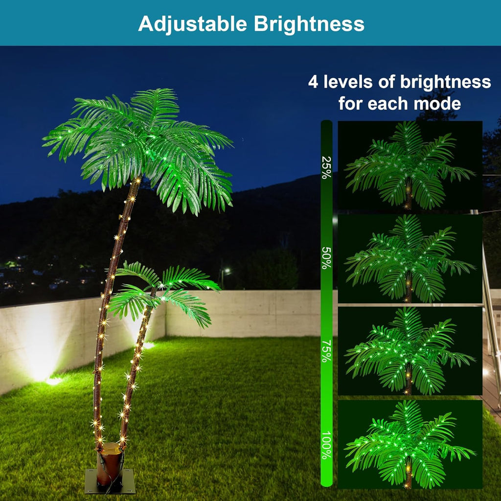 6FT Artificial Lighted Palm Tree M798947
