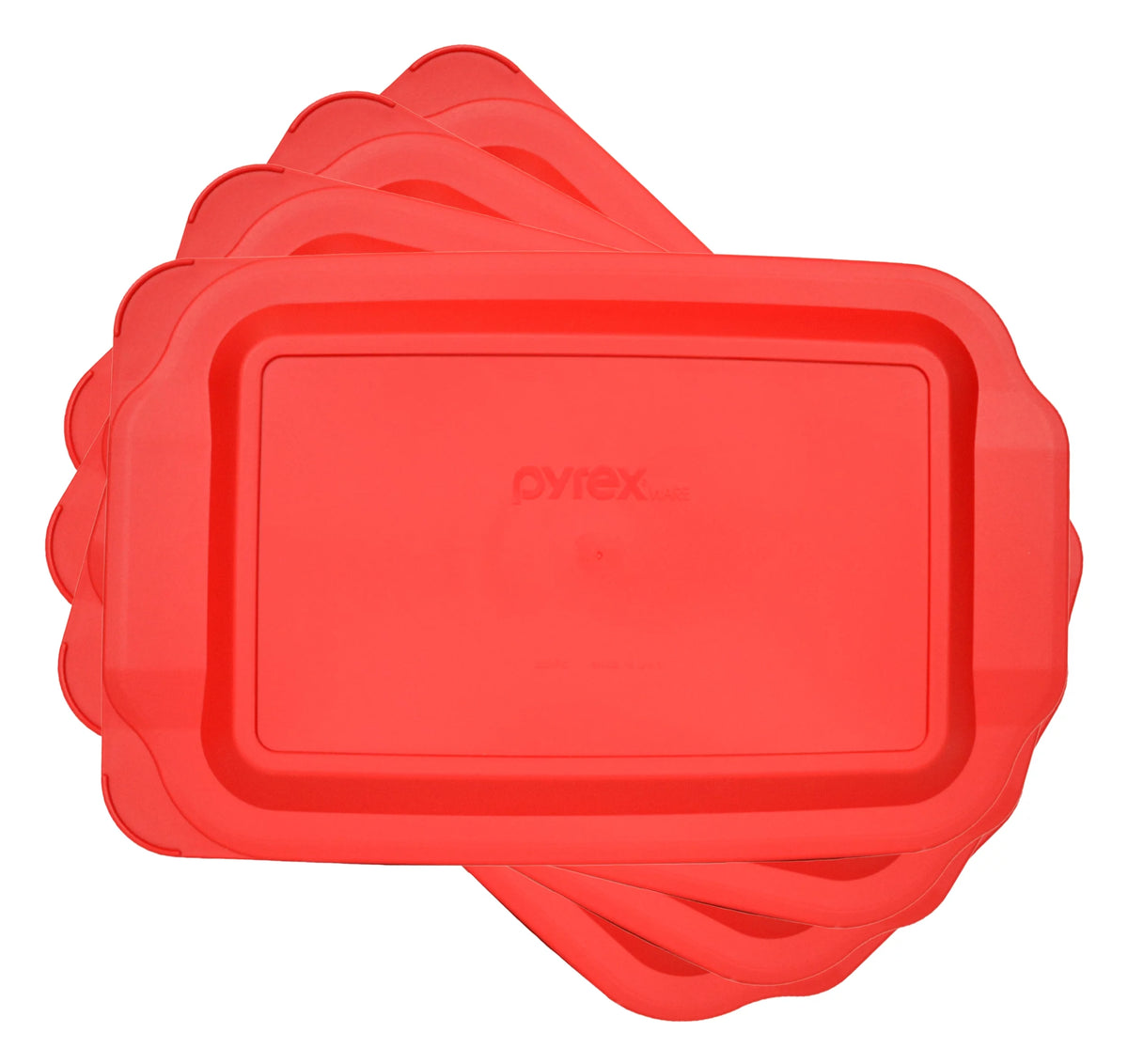 Red Plastic Rectangle Storage Replacement Lid Cover (4-Pack) D311369