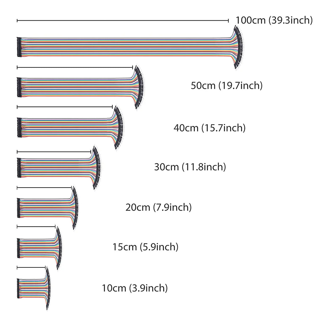 120pcs Breadboard Jumper Wires 20cm Male to Female E848968