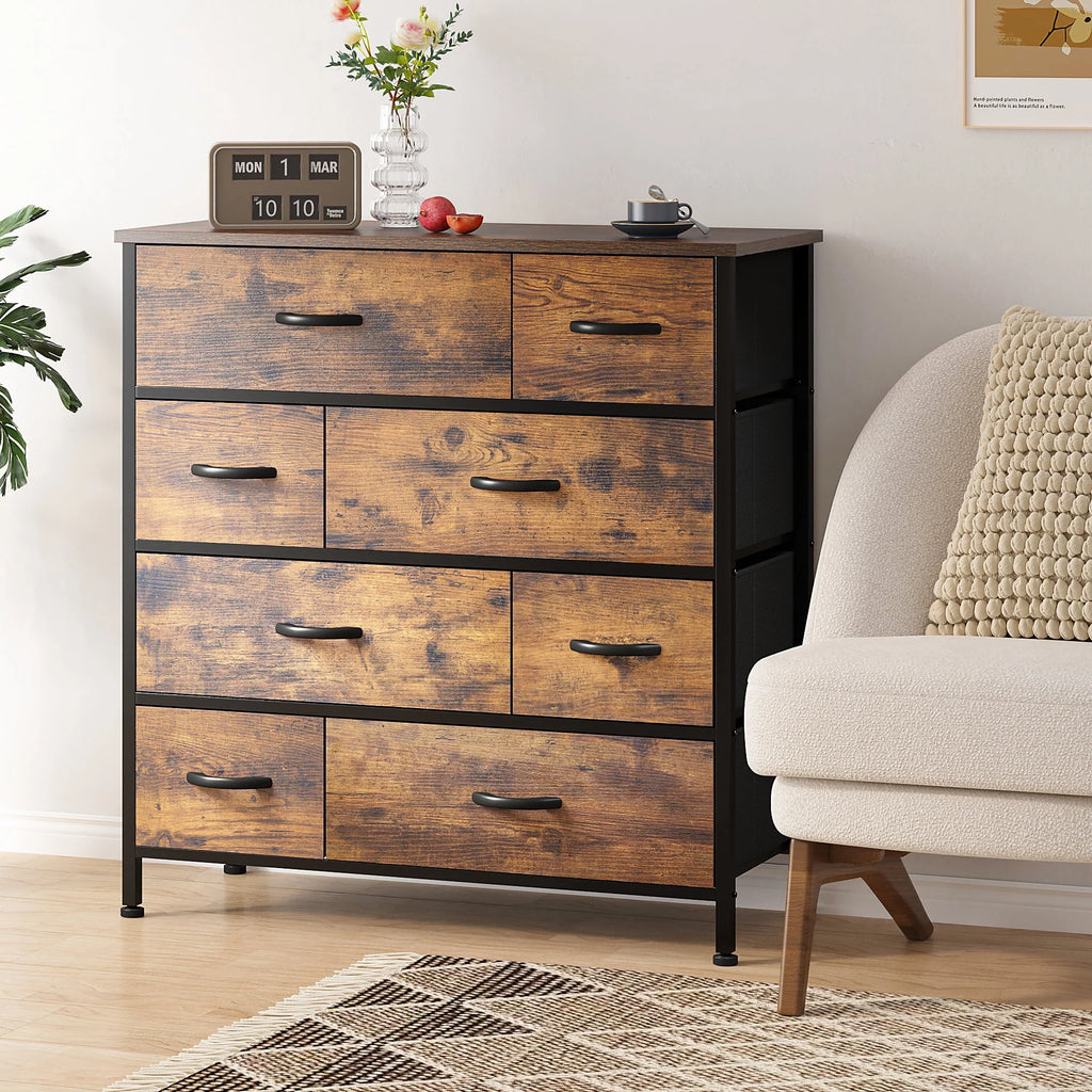 8 Drawer Wood Dresser L159